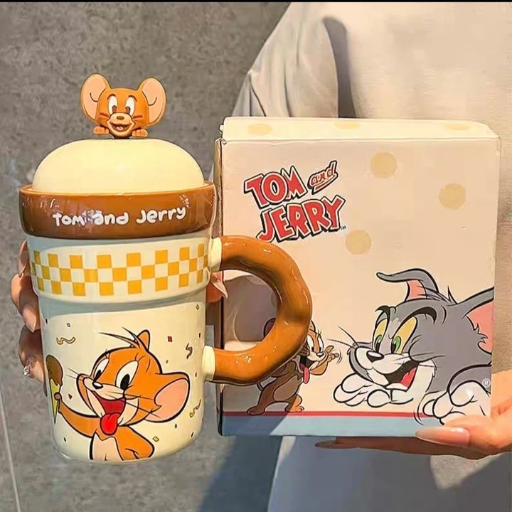 Tom and Jerry ceramic mug with handle