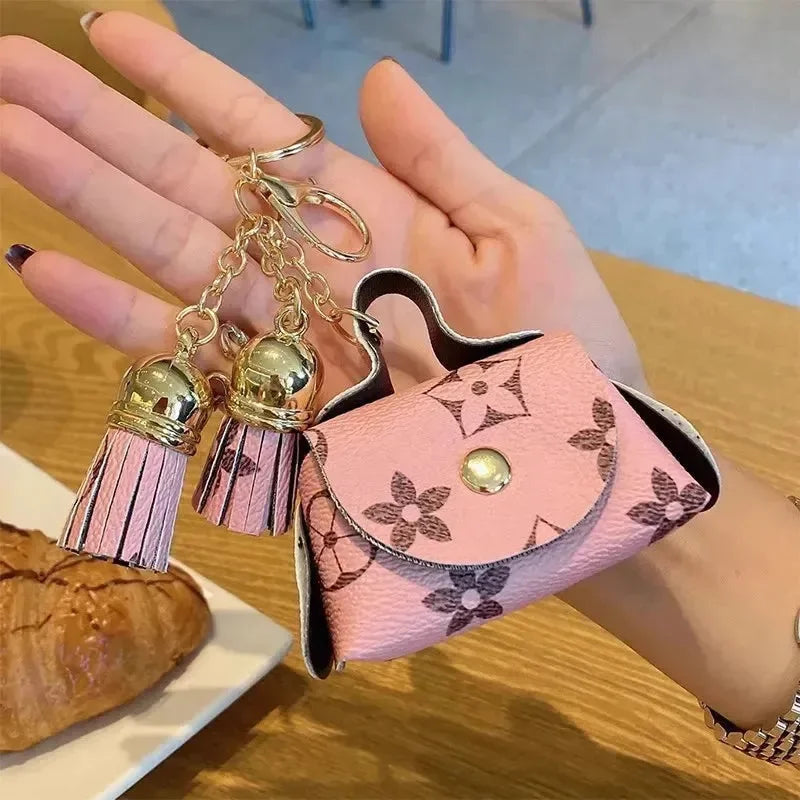 Mini coin purse keychain