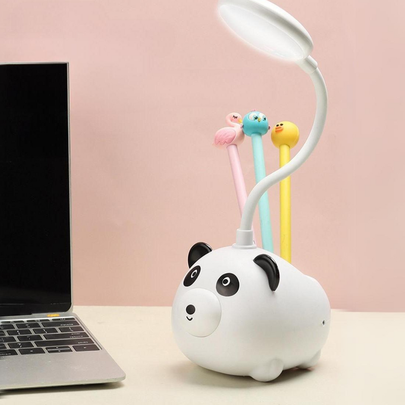 Kawaii panda lamp with pen holder