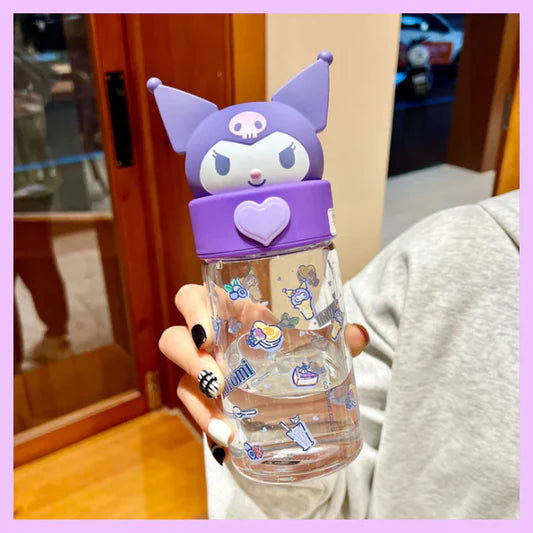 Kawaii kuromi glass bottle