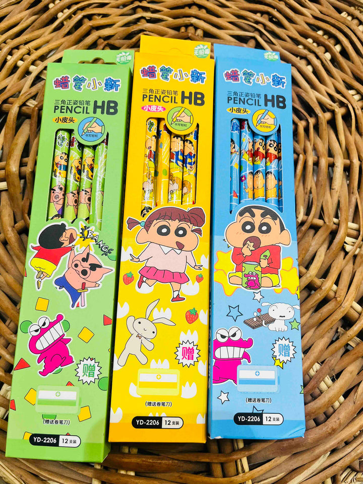 Crayon shinchan pencil set of 12