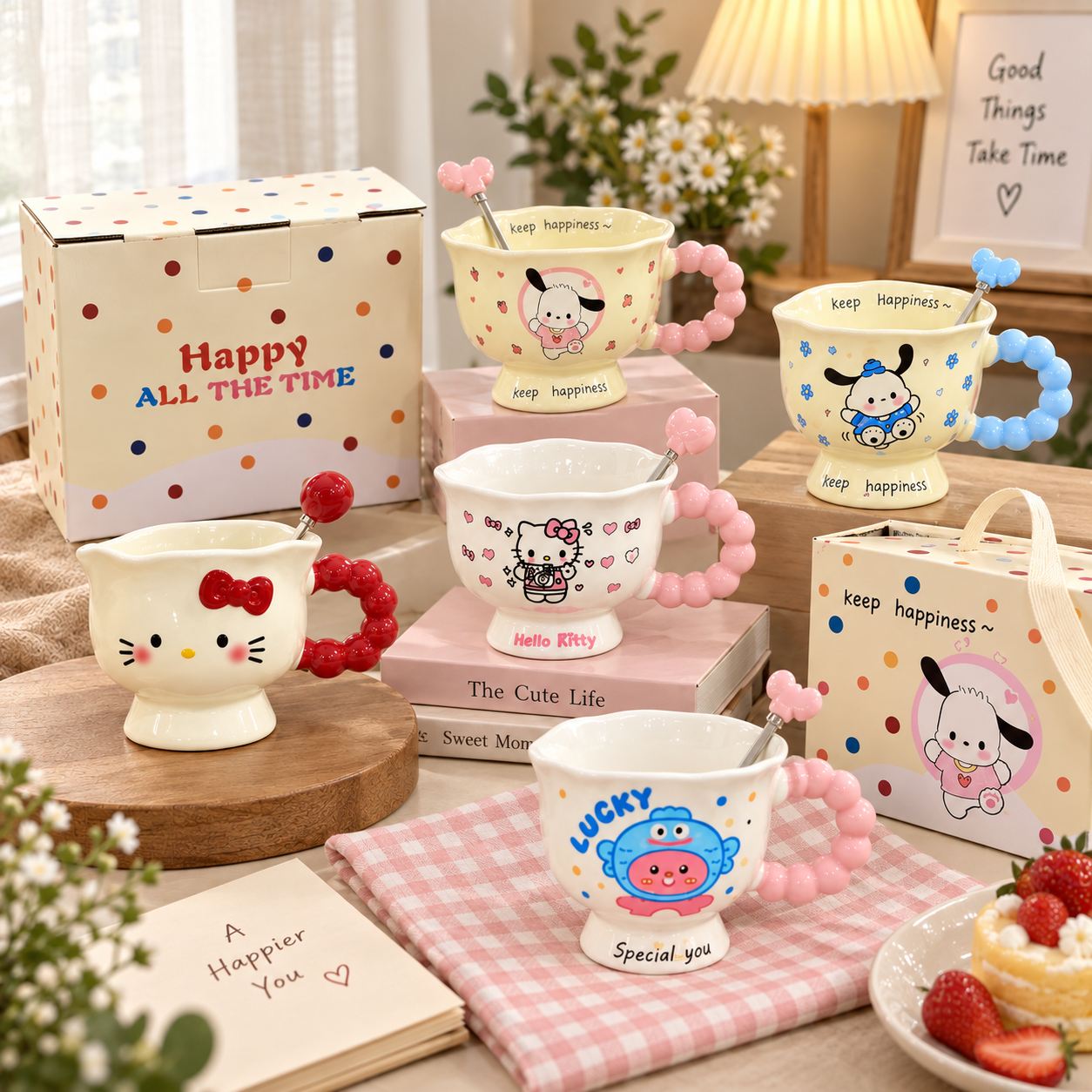 Kawaii sanrio mug with spoon