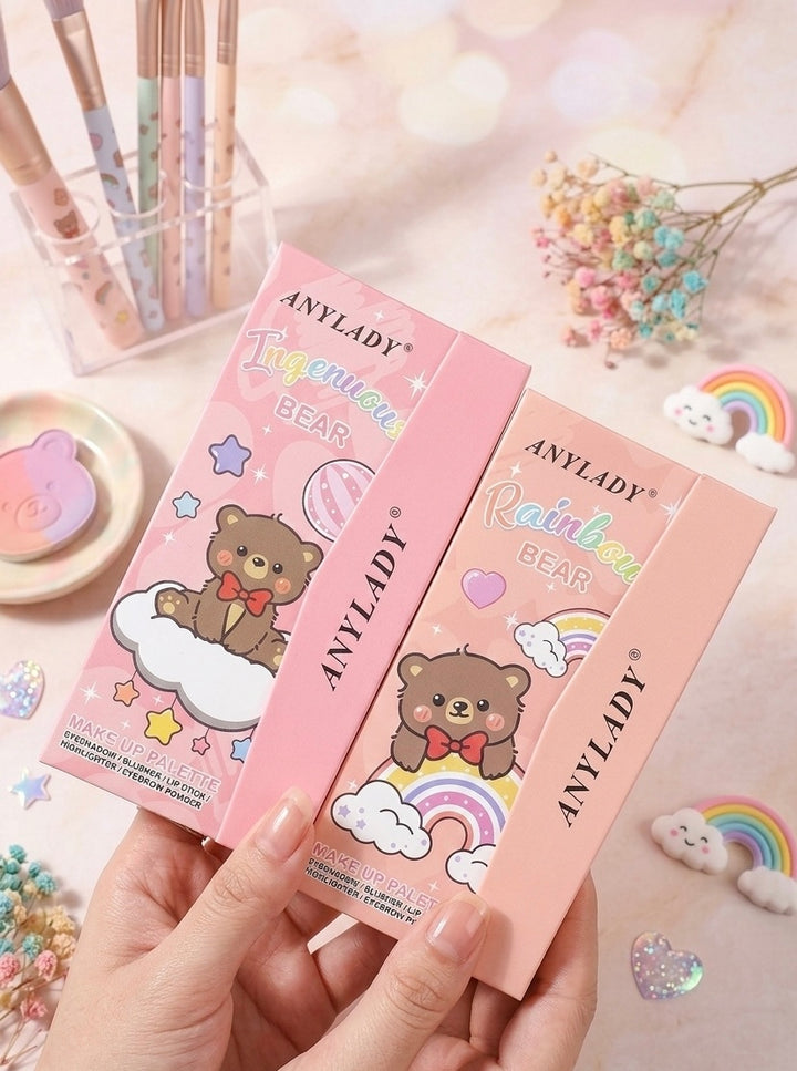 Rainbow bear makeup pallete