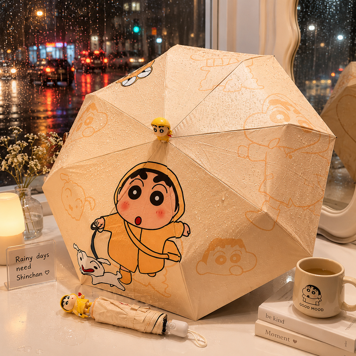 Shin-chan umbrella with 3d top