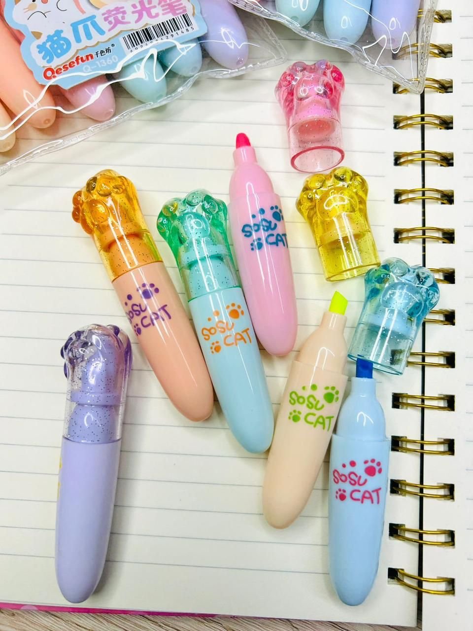 Kawaii paw highlighters