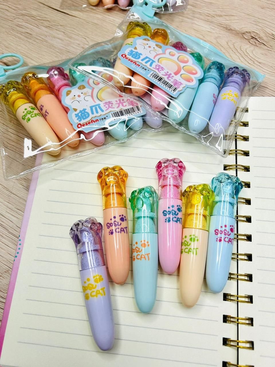 Kawaii paw highlighters