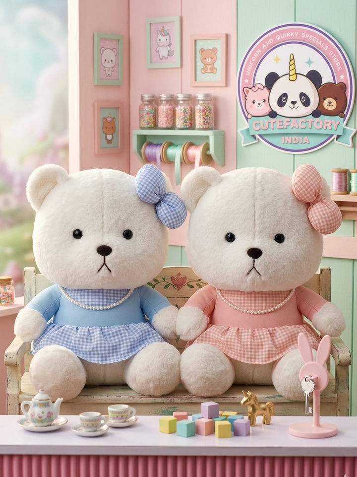 Kawaii bow teddy plushie