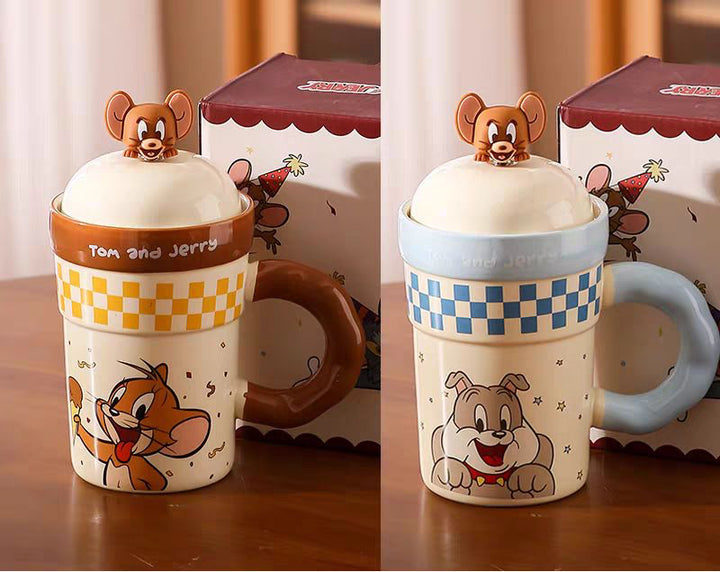Tom and Jerry ceramic mug with handle