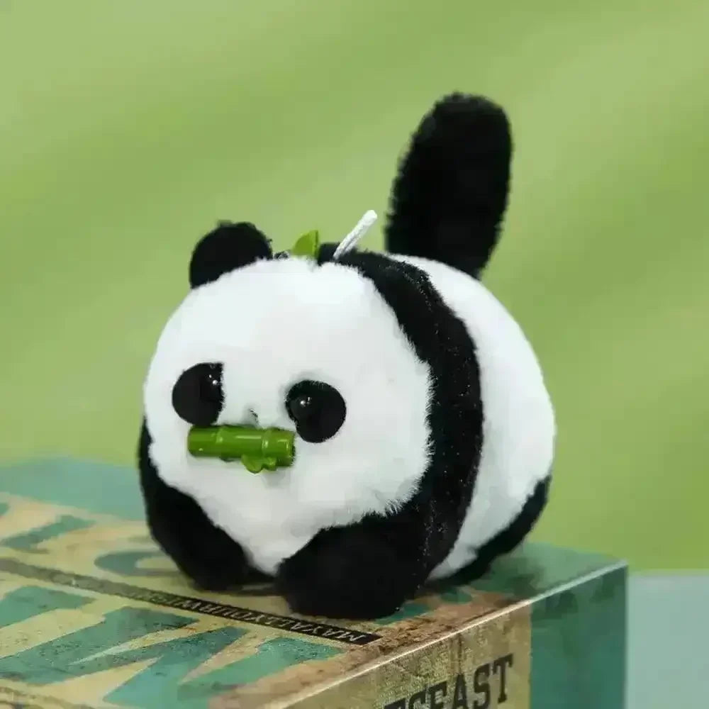 Panda wagging tail keycharm