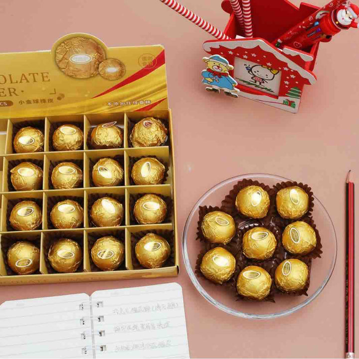 Chocolate eraser (ferrero rocher themed)