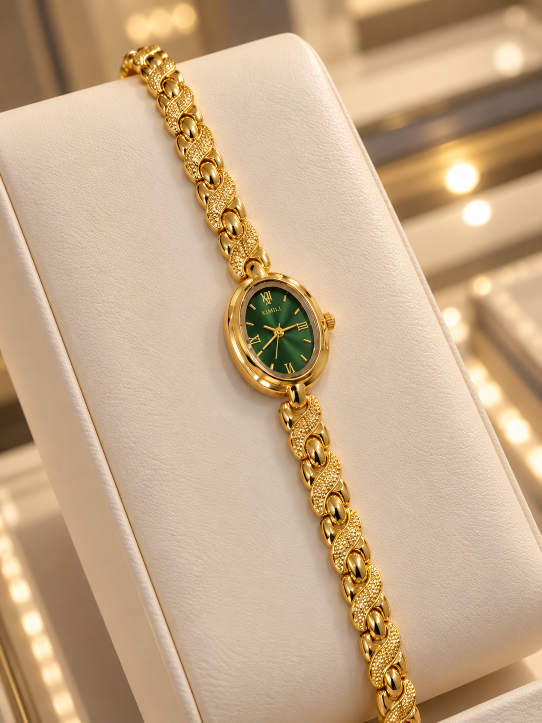 Avielle Emerald Roman Dial Watch