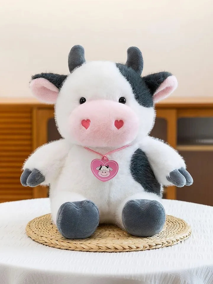 Kawaii locket cow plushie