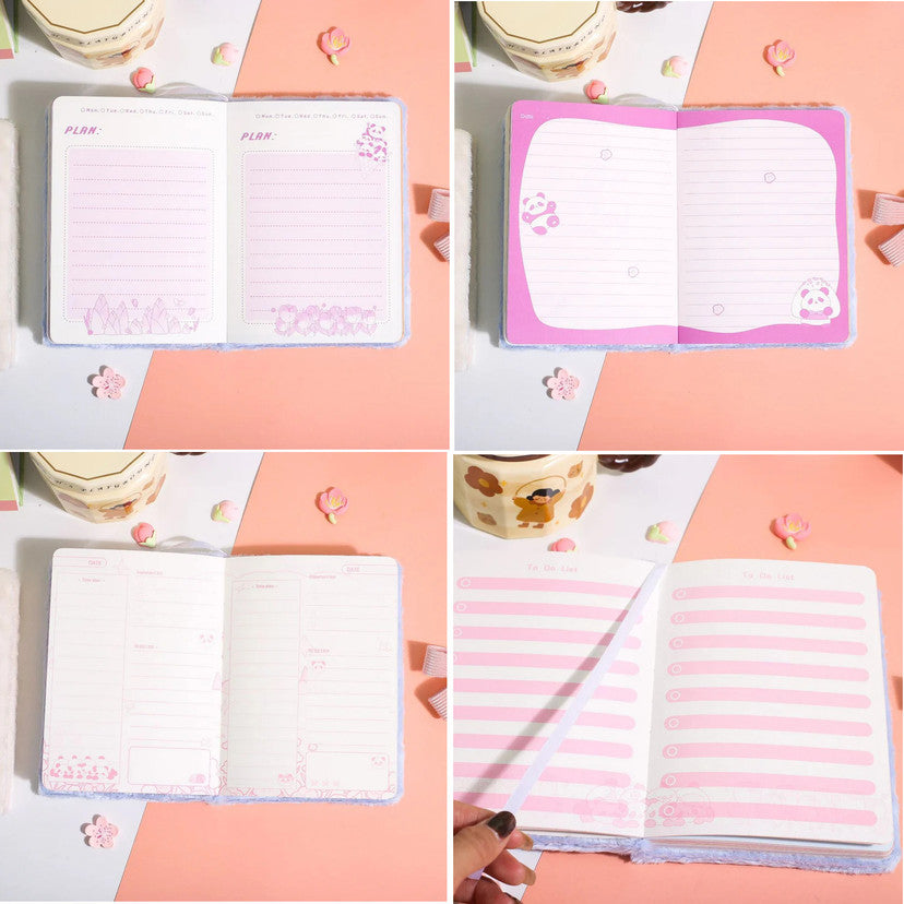 Kawaii panda notebook with box