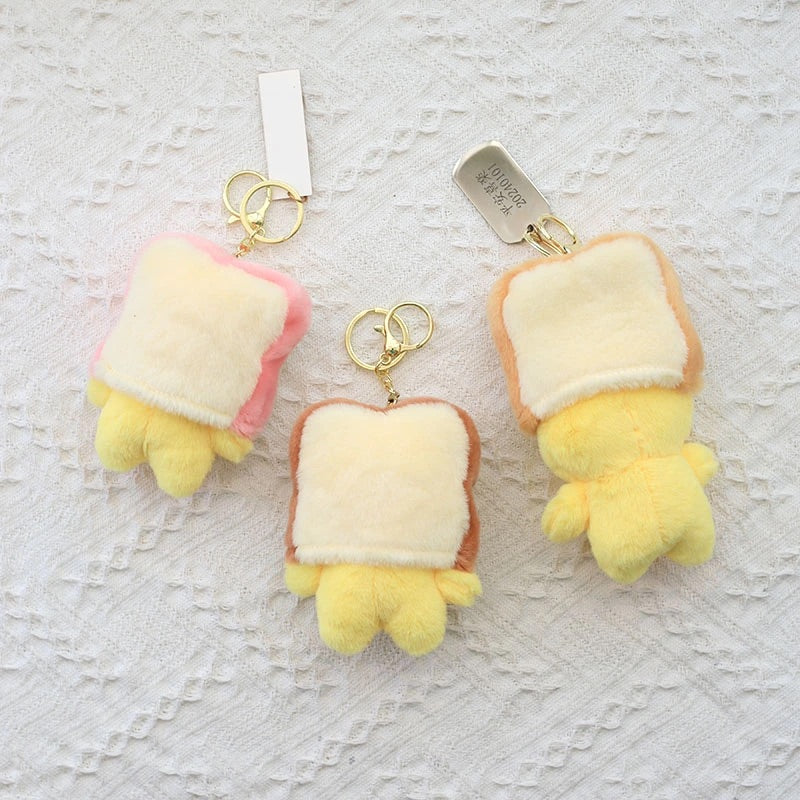 Toast bread keychain