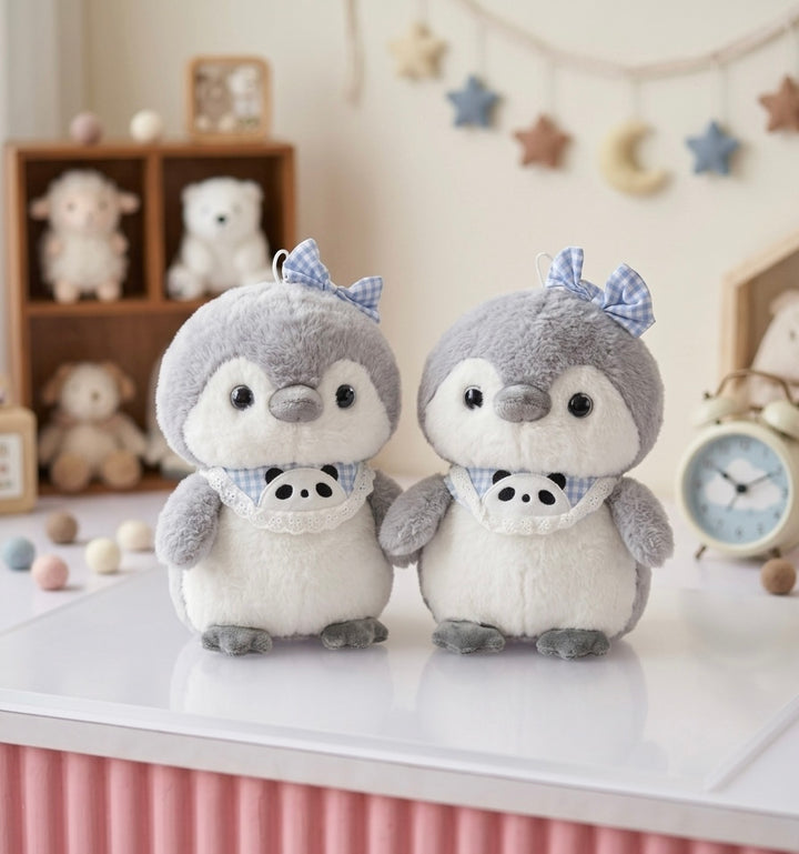 Kawaii bow penguin plushie