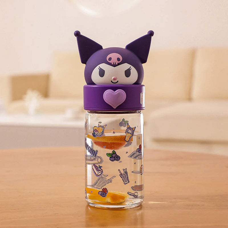 Kawaii kuromi glass bottle