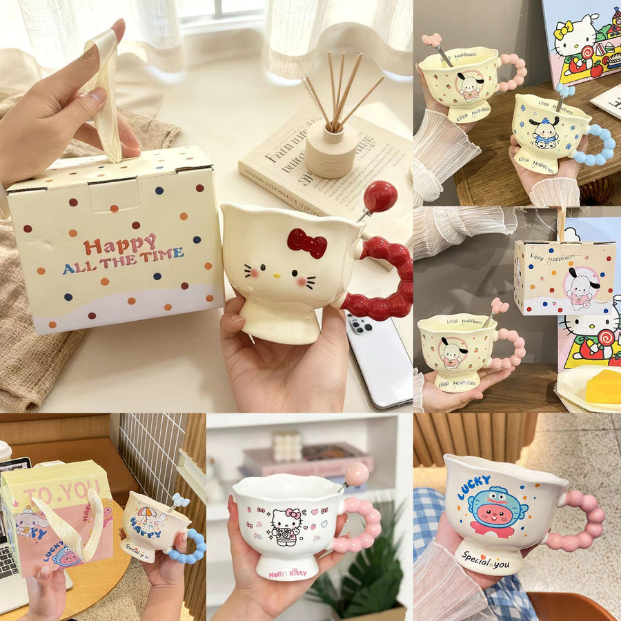 Kawaii sanrio mug with spoon