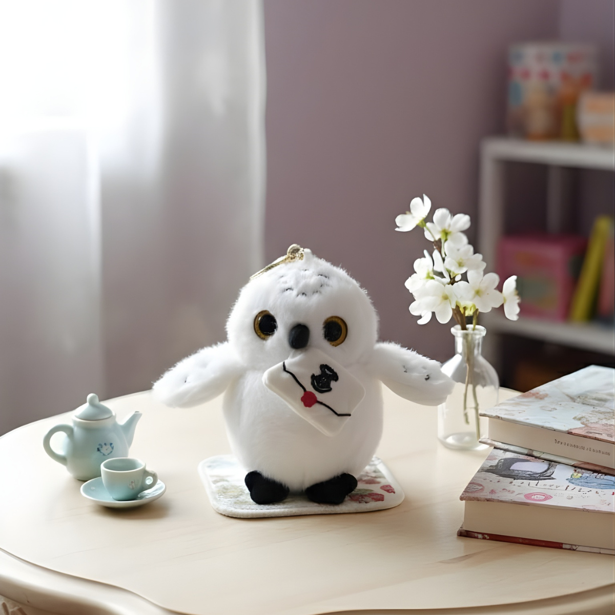 Hedwig plush keychain