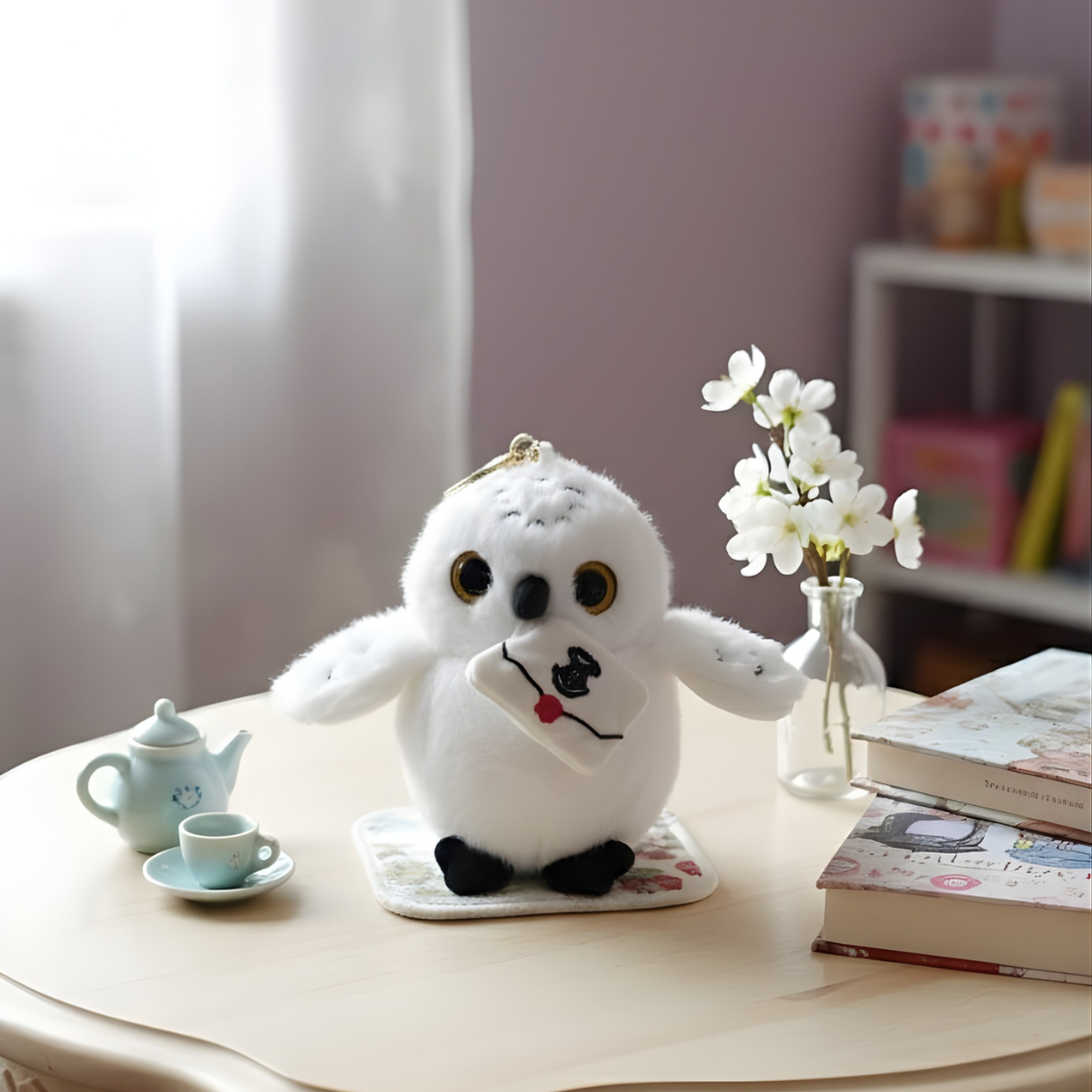 Hedwig plush keychain