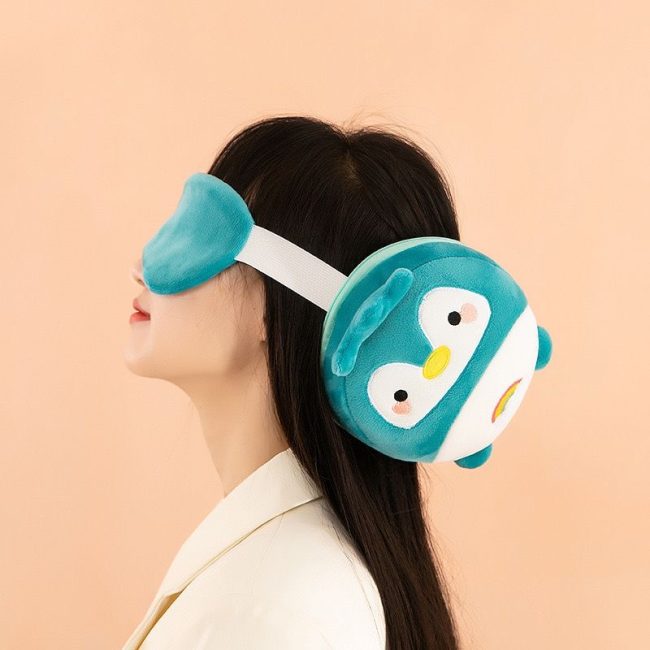 Neck pillow with mask