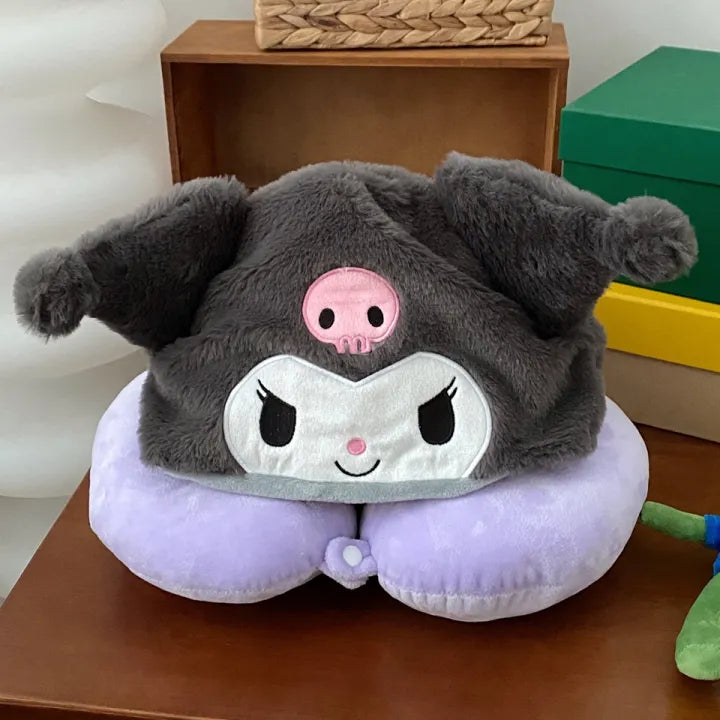 Kawaii kuromi hoodie neckpillow