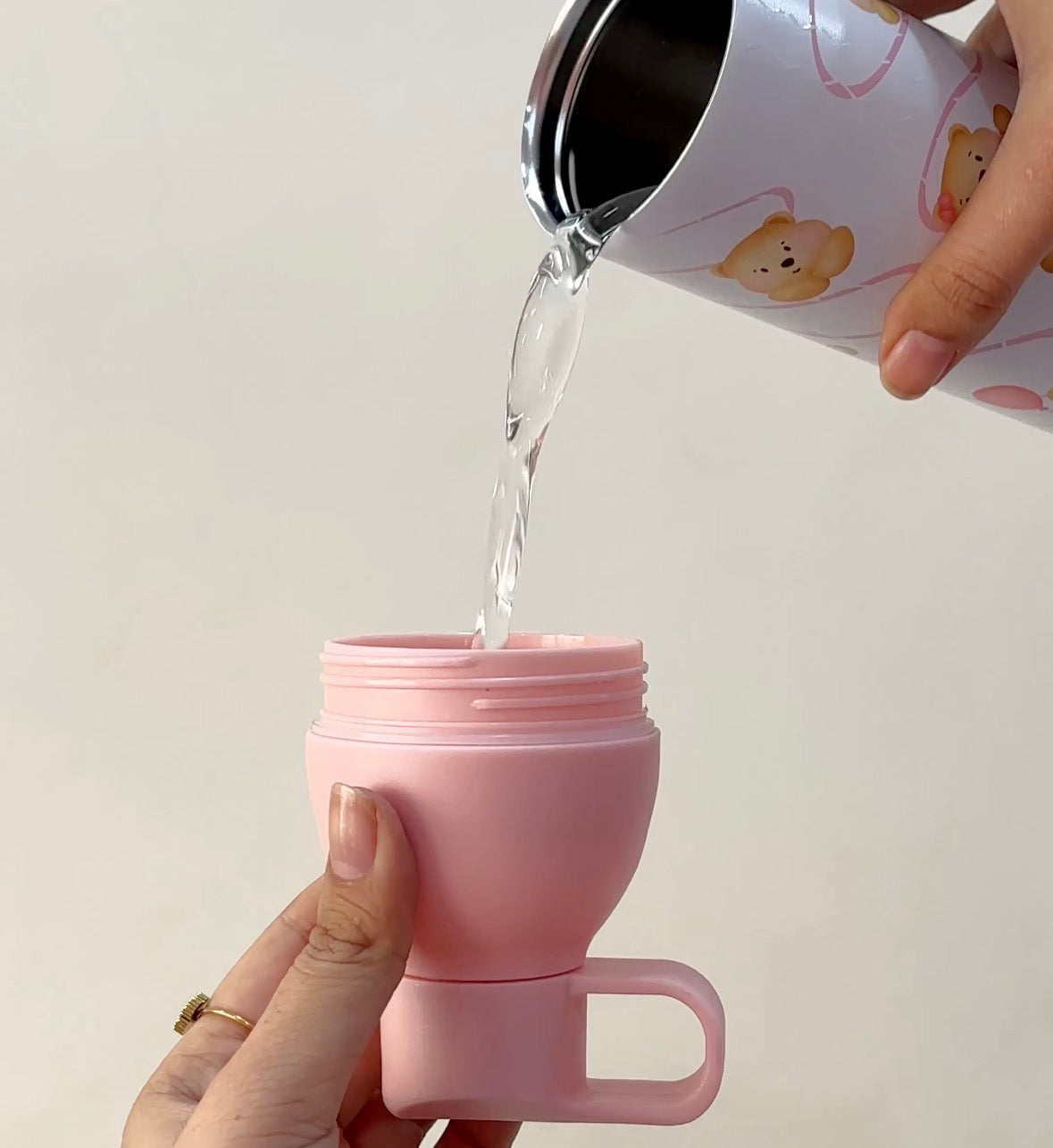 Cute bear bottle with cup