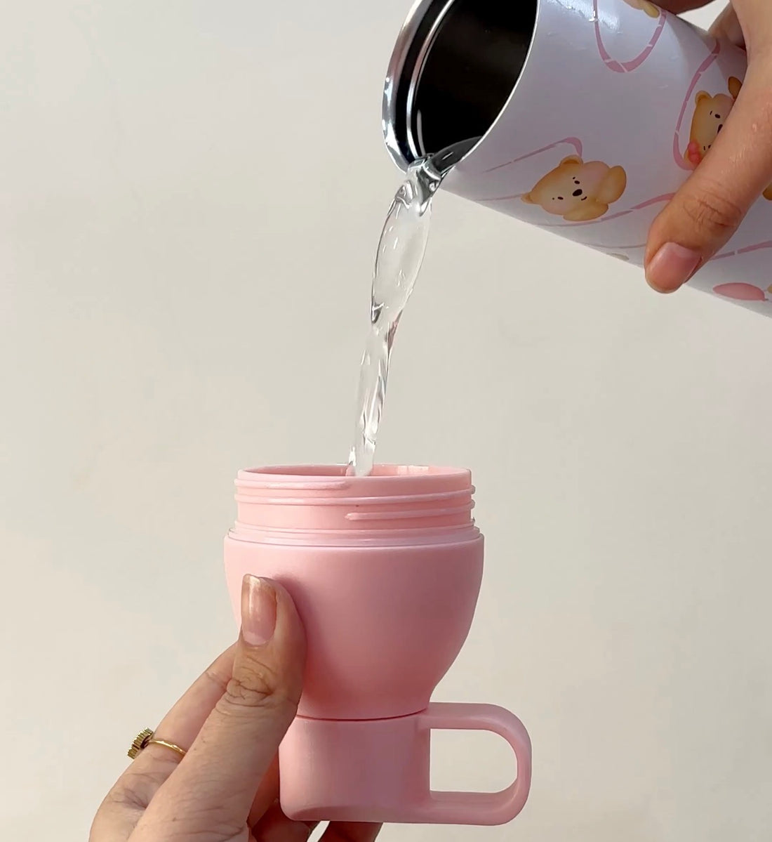 Cute bear bottle with cup
