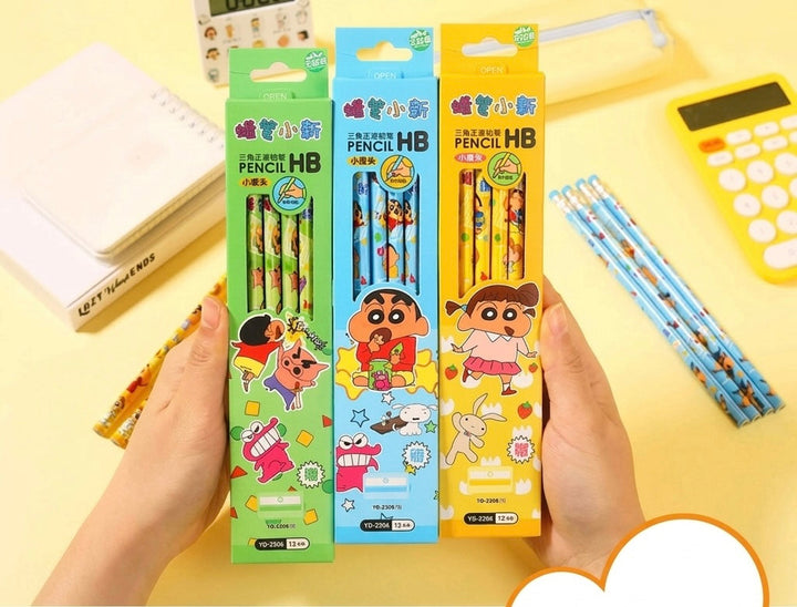 Crayon shinchan pencil set of 12