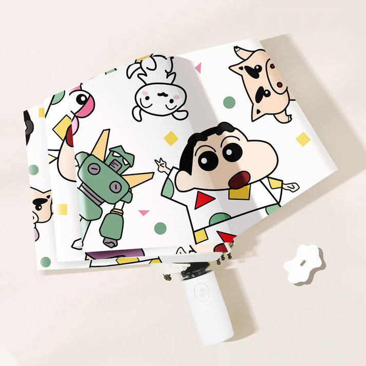Shin-chan umbrella with printed characters