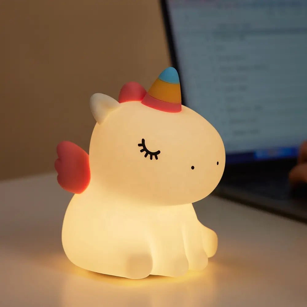 Kawaii unicorn tap lamp