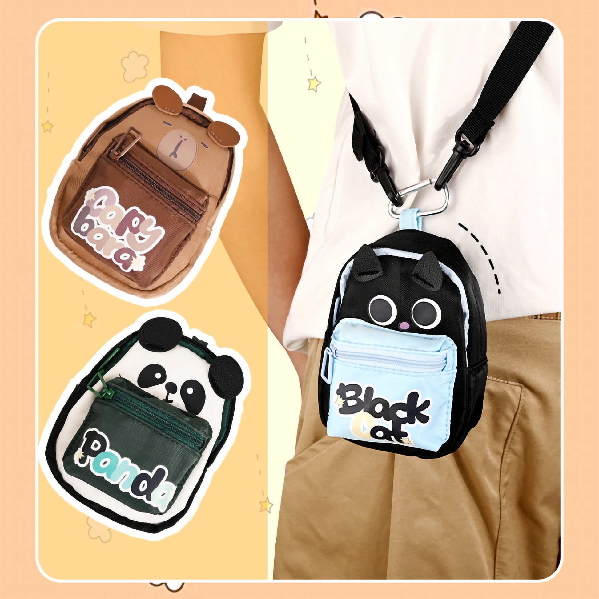 Kawaii animal sling bag
