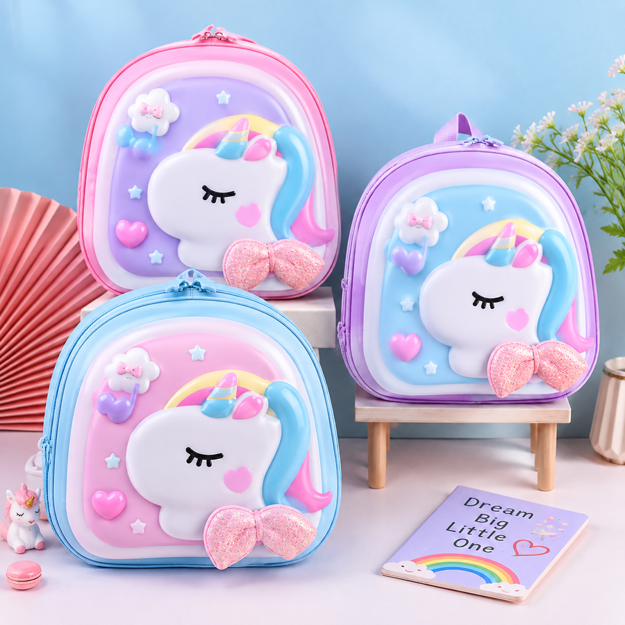 Kawaii 3d unicorn backpack