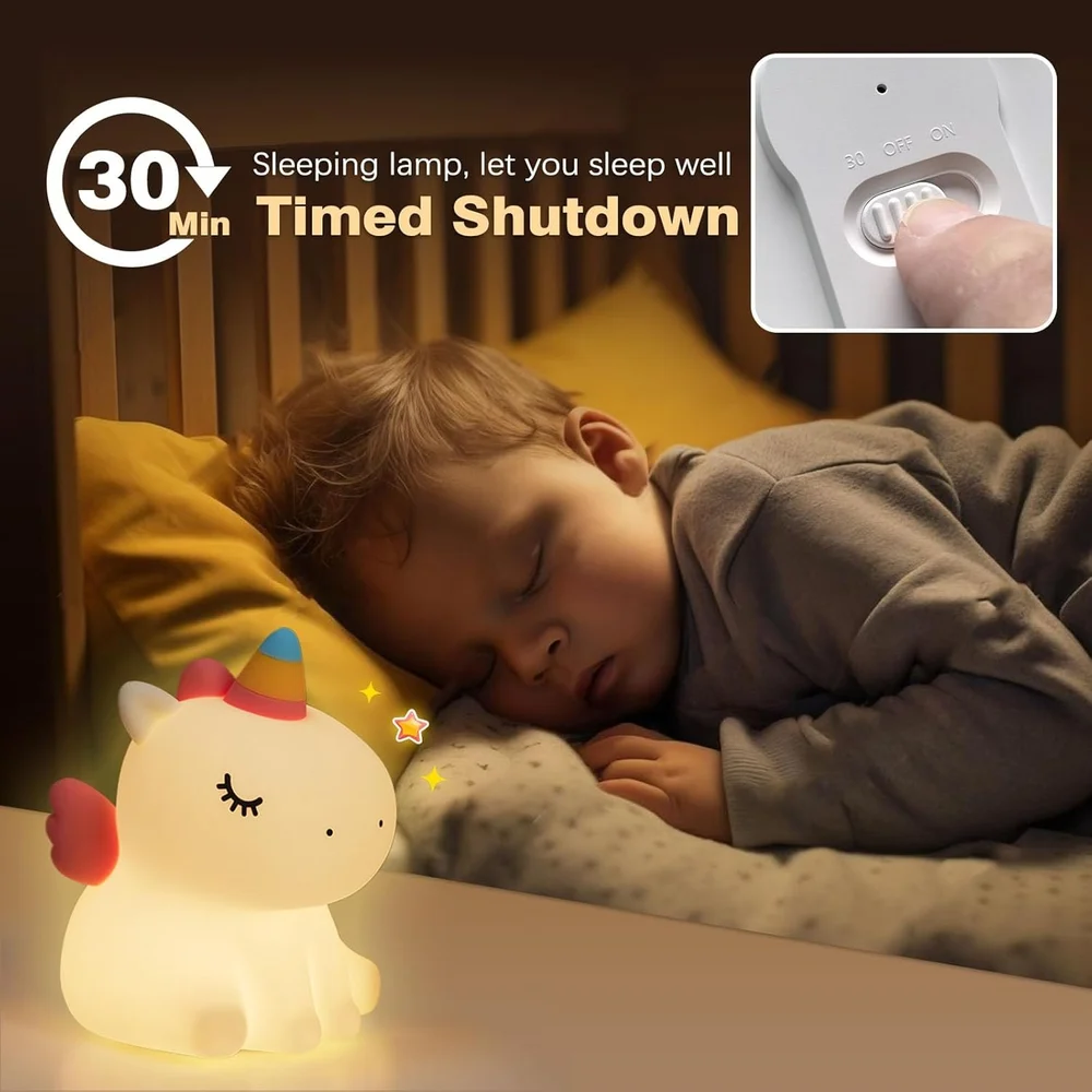 Kawaii unicorn tap lamp