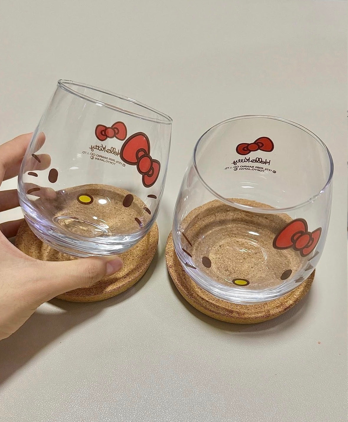 Hello kitty glass cup