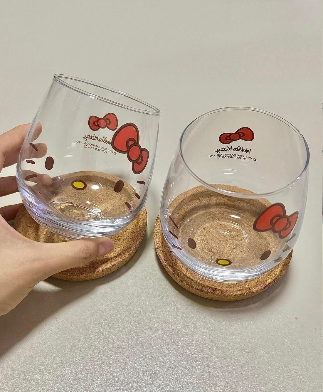 Hello kitty glass cup