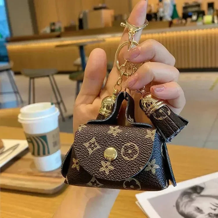 Mini coin purse keychain