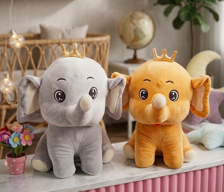 Crown elephant plushie