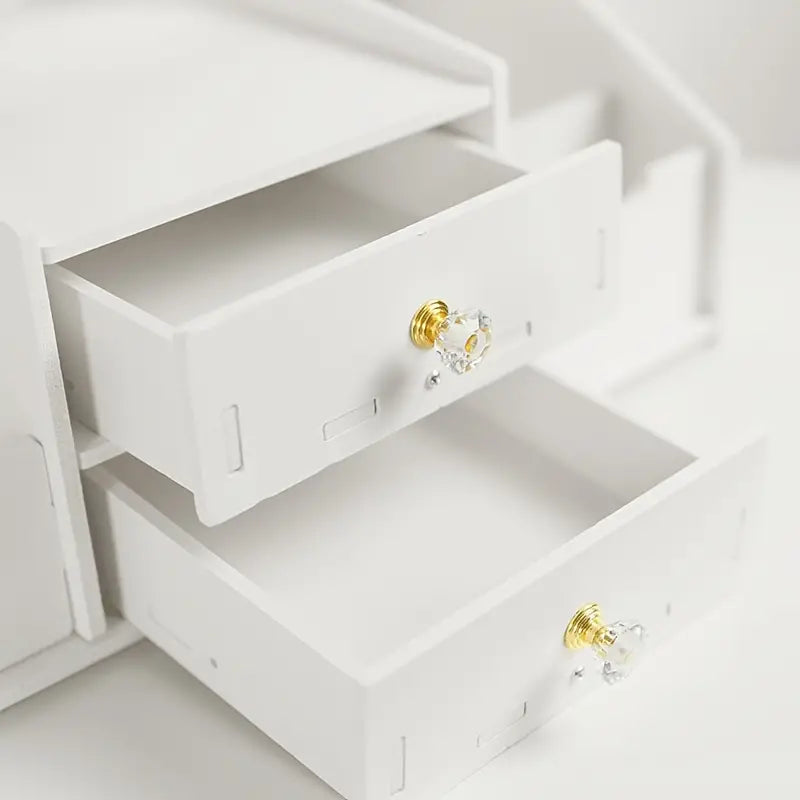Cat mirror desk organizer