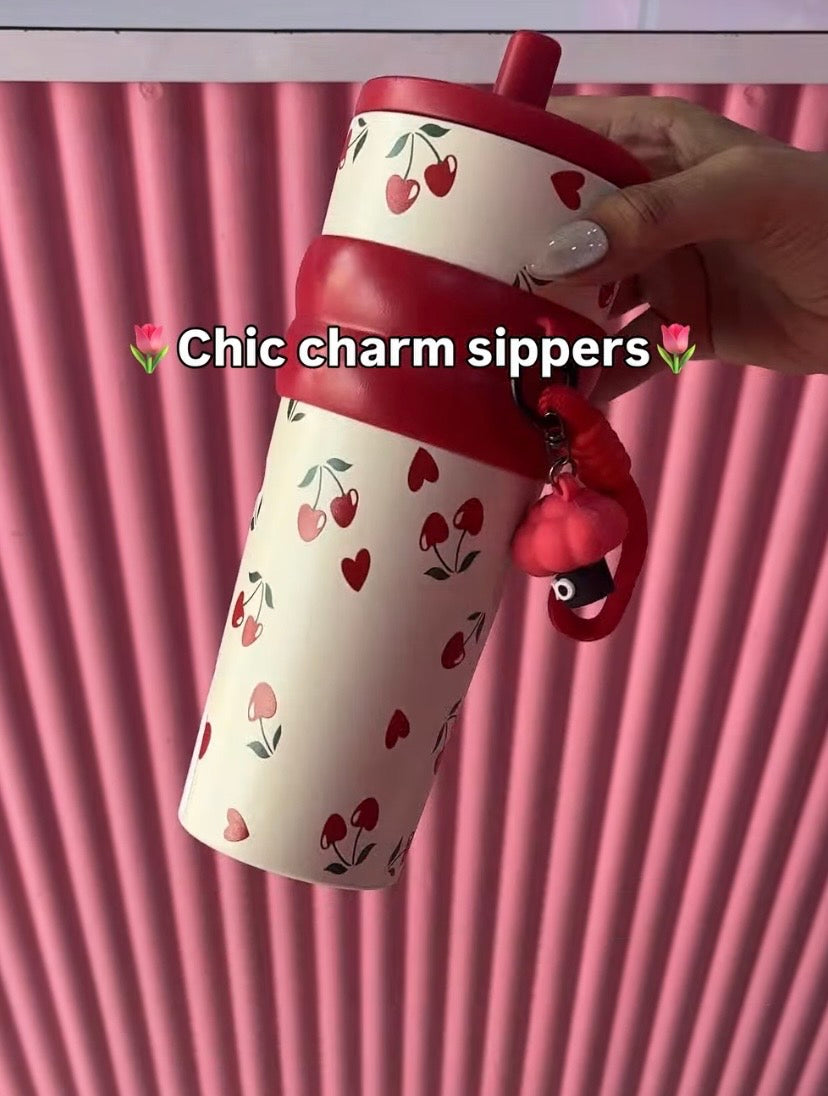 Kawaii chic charm sipper