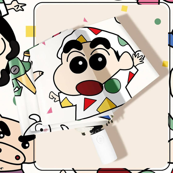 Shin-chan umbrella with printed characters