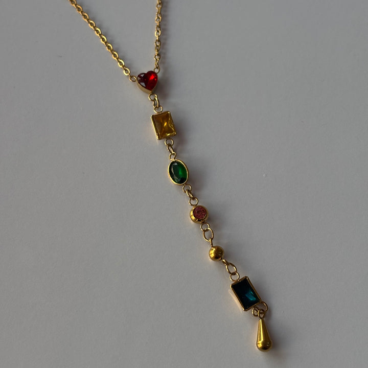 Multicolour droplet neckpiece