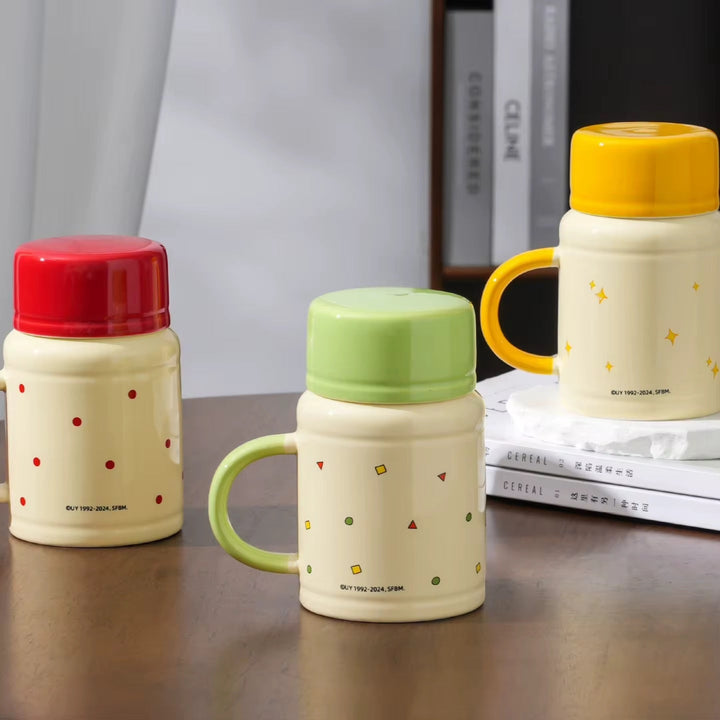 Crayon shinchan mug with lid