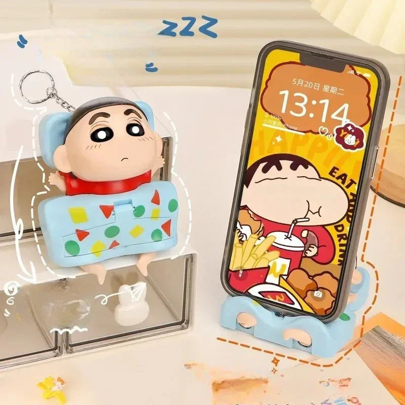 Crayon shinchan phone stand keychain
