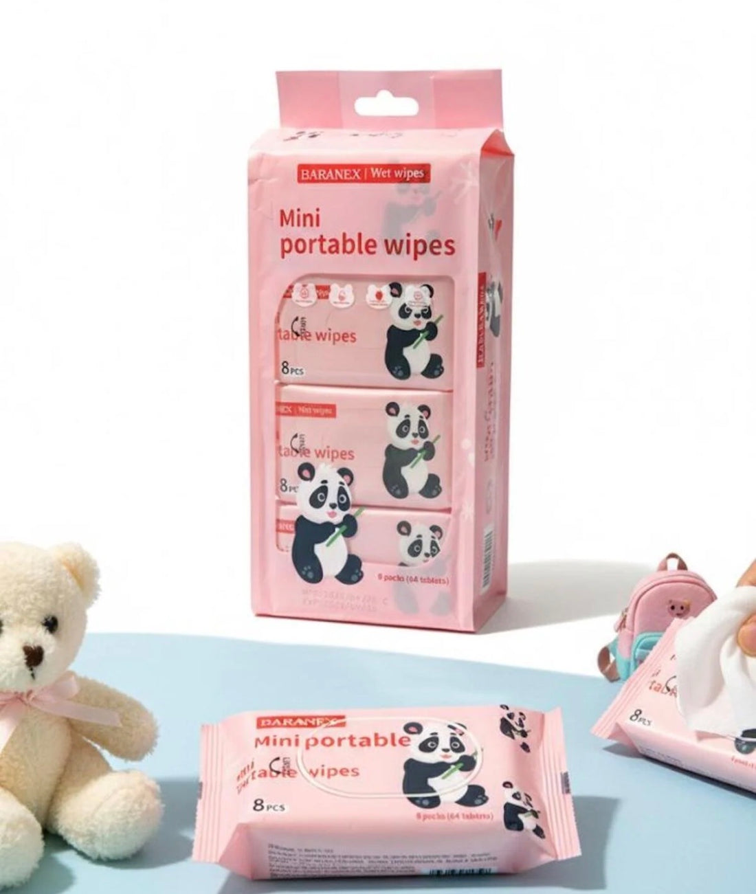 Kawaii wet wipes pack
