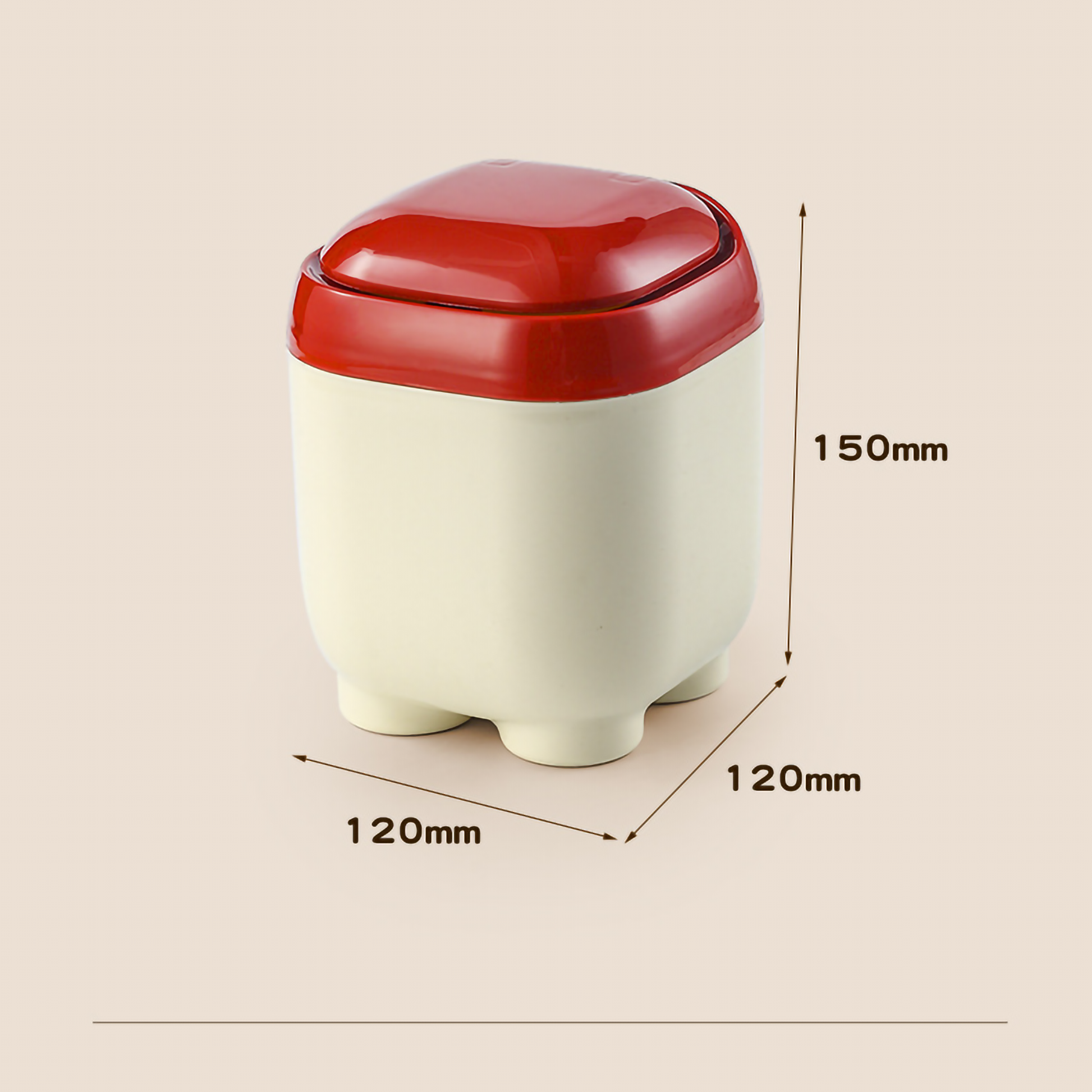 Kawaii dustbin with quirky stickers