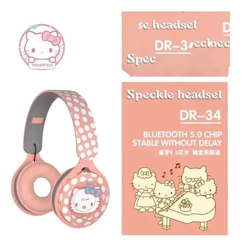 Hello kitty themed headphone