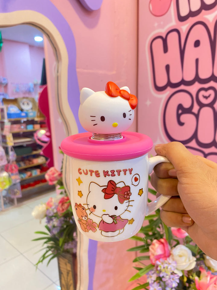 Hello kitty bobble head mug