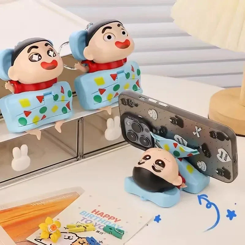 Crayon shinchan phone stand keychain