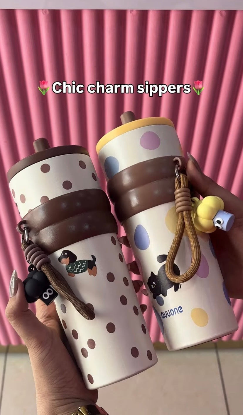 Kawaii chic charm sipper