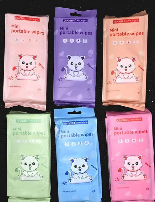 Kawaii wet wipes pack